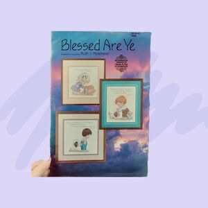 Vintage Blessed Are Ye Ruth J Morehead Cross Stitch Pattern Book 43 Gloria & Pat